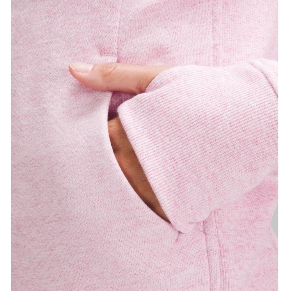 NWT Lululemon Scuba Full zip Hoodie in Heathered Vita Pink size 12 - Picture 5 of 8